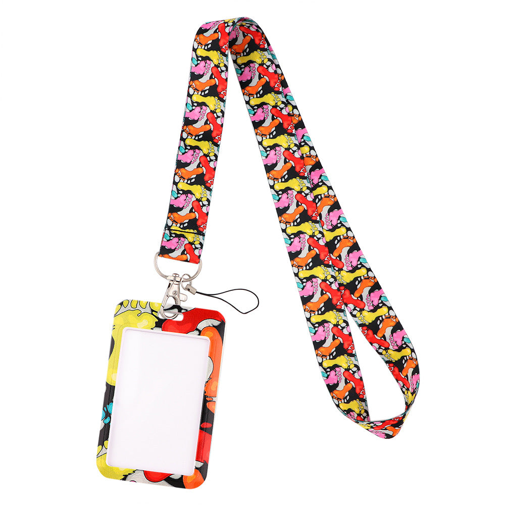 Wholesale Gay Plaid Polyester Badge Lanyard